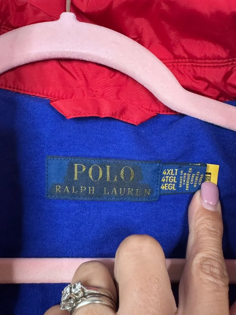 NEW POLO RALPH LAUREN Coach Jacket Red Windbreaker Athletic NY State Champ 4XLT